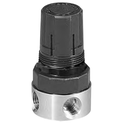 Wilkerson RA3 (Aluminum)/RB3 (Brass) Series Miniature Regulator,  Port Size 1/4; Flows to 14 SCFM